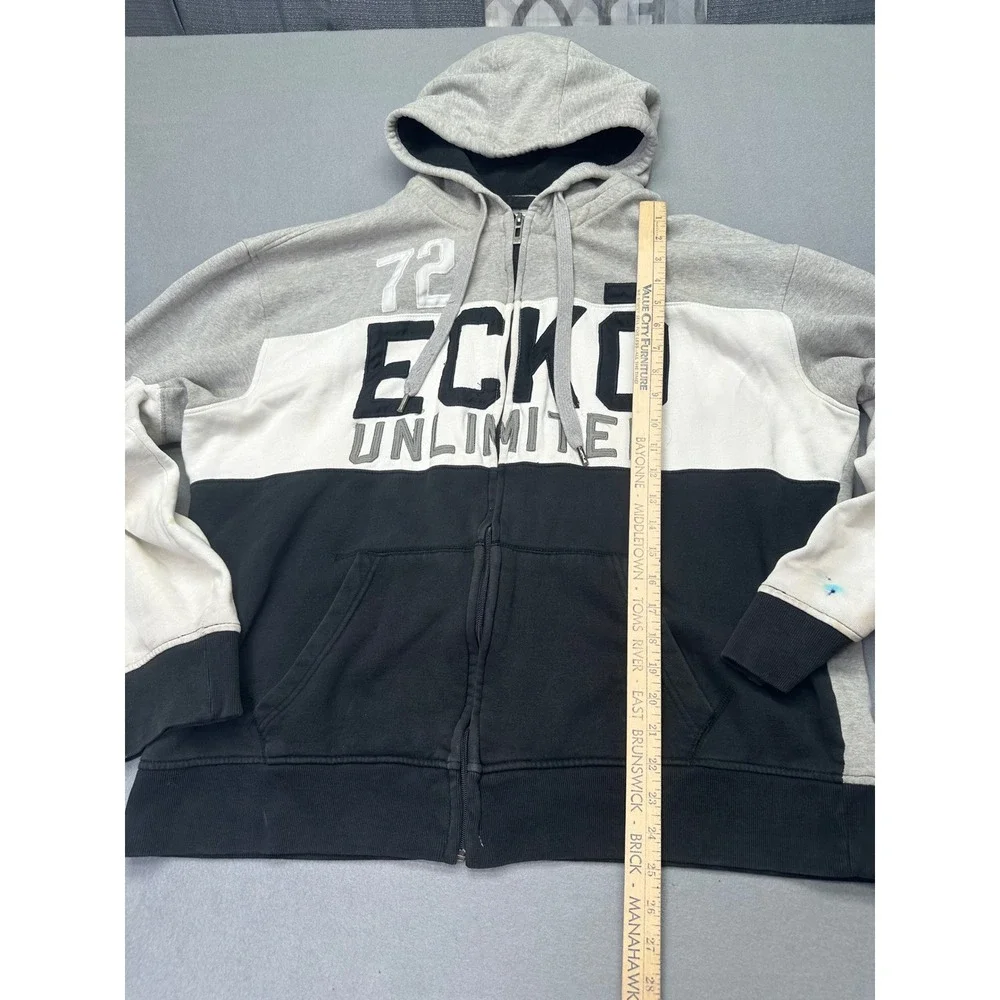 Ecko Unltd Full Zip Hoodie Vintage 90's Mens XXL Streetwear 1972